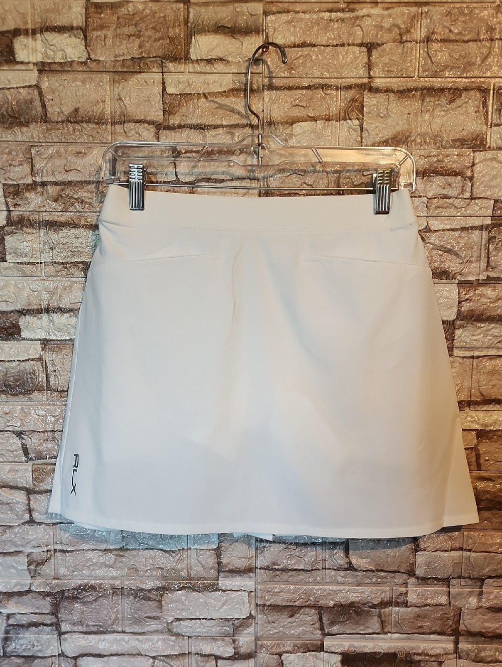 RLX  Ralph Lauren White Athletic Golf Skort with Subtle Logo Brand New